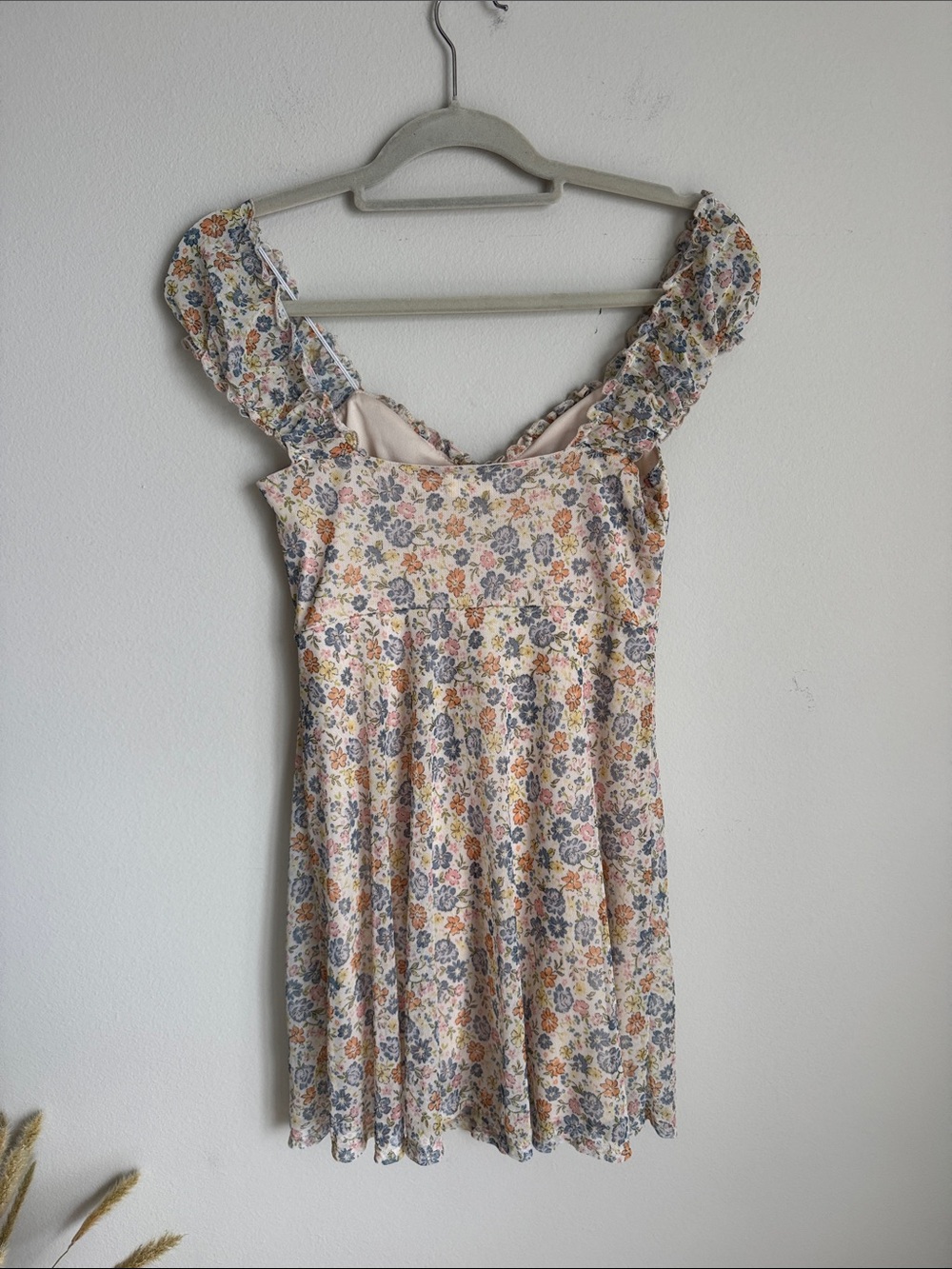 Y2K Dress Bundle XS – Atlantic State Floral Puff Sleeve Mini Dress + Lace Slip - Picture 11 of 15